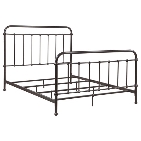 Coaster Furniture Livingston 300399Q Metal Queen Open Frame Bed - Dark Bronze IMAGE 1
