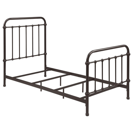  Coaster Furniture Livingston 300399T Metal Twin Open Frame Bed - Dark Bronze IMAGE 1