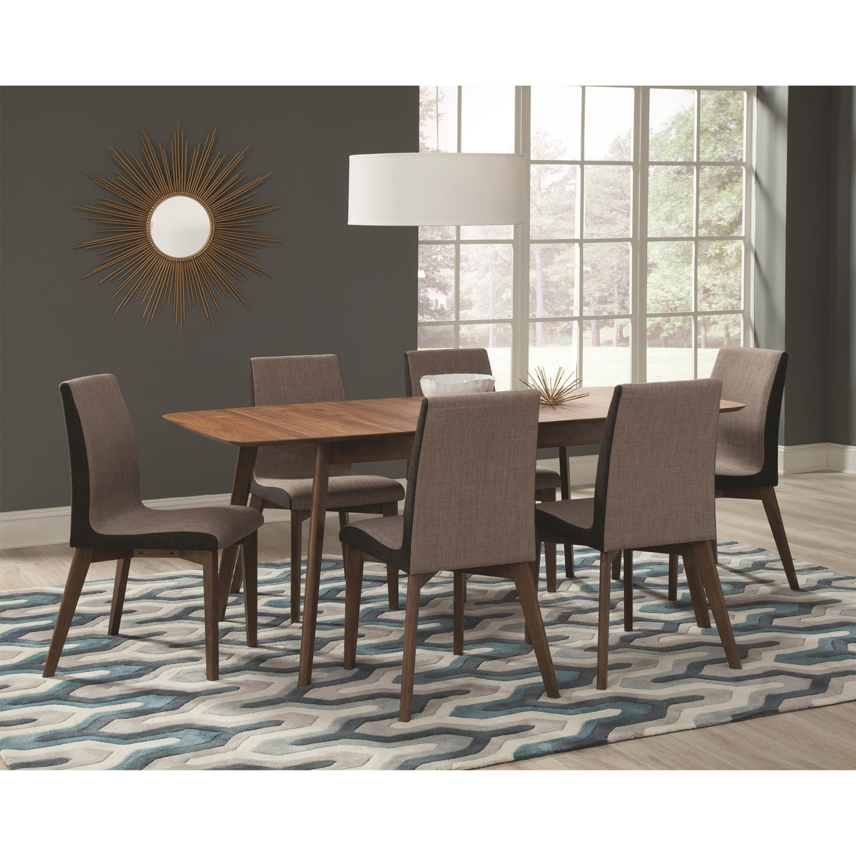  Coaster Furniture Redbridge 106592 Upholstered Dining Side Chair - Walnut (Set of 2) IMAGE 5