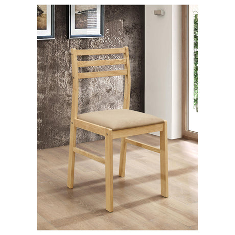  Coaster Furniture Bucknell 130006 3-piece Round Drop Leaf Dining Table Set - Natural IMAGE 16