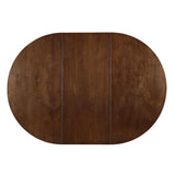  Coaster Furniture Jedda 105361 Oval 60-inch Extension Leaf Dining Table - Dark Walnut IMAGE 2