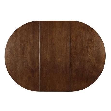  Coaster Furniture Jedda 105361 Oval 60-inch Extension Leaf Dining Table - Dark Walnut IMAGE 2
