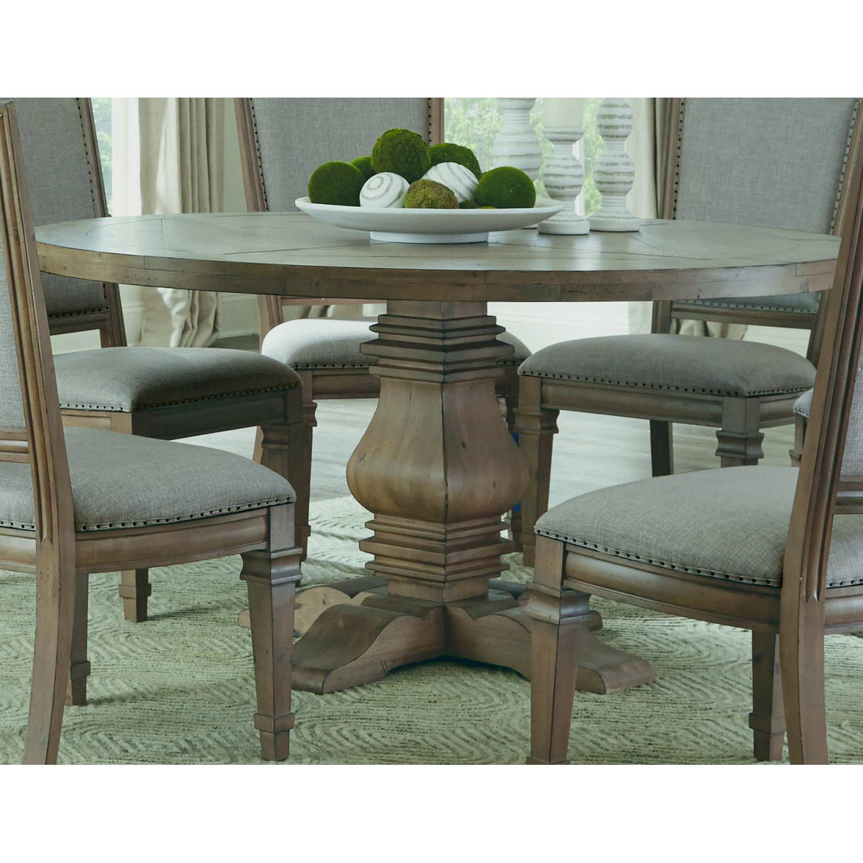  Coaster Furniture Florence 180200 Round 60-inch Wood Dining Table - Rustic Honey IMAGE 2