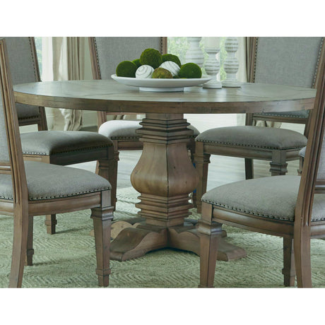  Coaster Furniture Florence 180200 Round 60-inch Wood Dining Table - Rustic Honey IMAGE 2