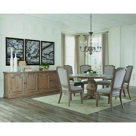  Coaster Furniture Florence 180200 Round 60-inch Wood Dining Table - Rustic Honey IMAGE 3