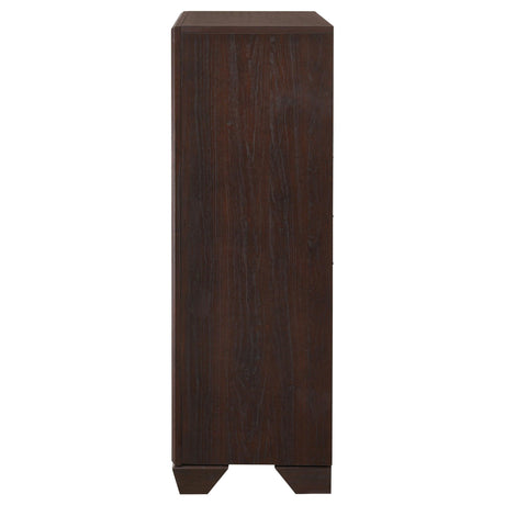  Coaster Furniture Kauffman 204395 5-Drawer Bedroom Chest - Dark Cocoa IMAGE 4