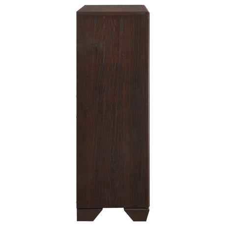  Coaster Furniture Kauffman 204395 5-Drawer Bedroom Chest - Dark Cocoa IMAGE 8