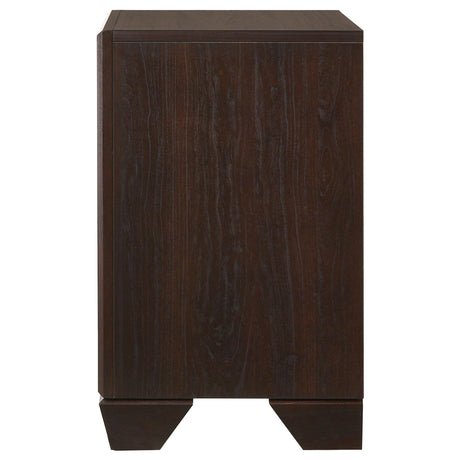 Coaster Furniture Kauffman 204392 2-Drawer Nightstand - Dark Cocoa IMAGE 4