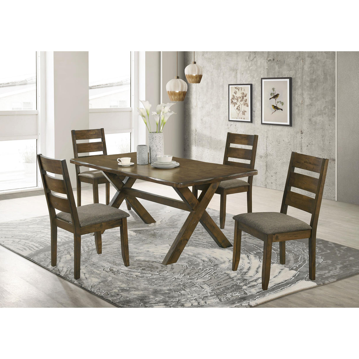  Coaster Furniture Alston 106381 Rectangular 71-inch Dining Table - Knotty Nutmeg IMAGE 5