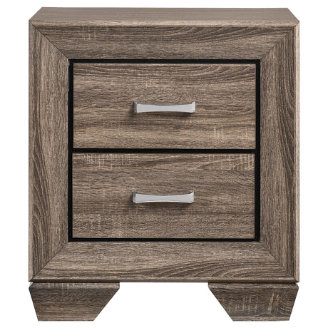  Coaster Furniture Kauffman 204192 2-Drawer Nightstand - Washed Taupe IMAGE 2