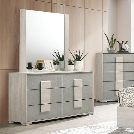  Furniture of America Lincolt FM7201WH 6 pc Queen Panel Bedroom Set IMAGE 3