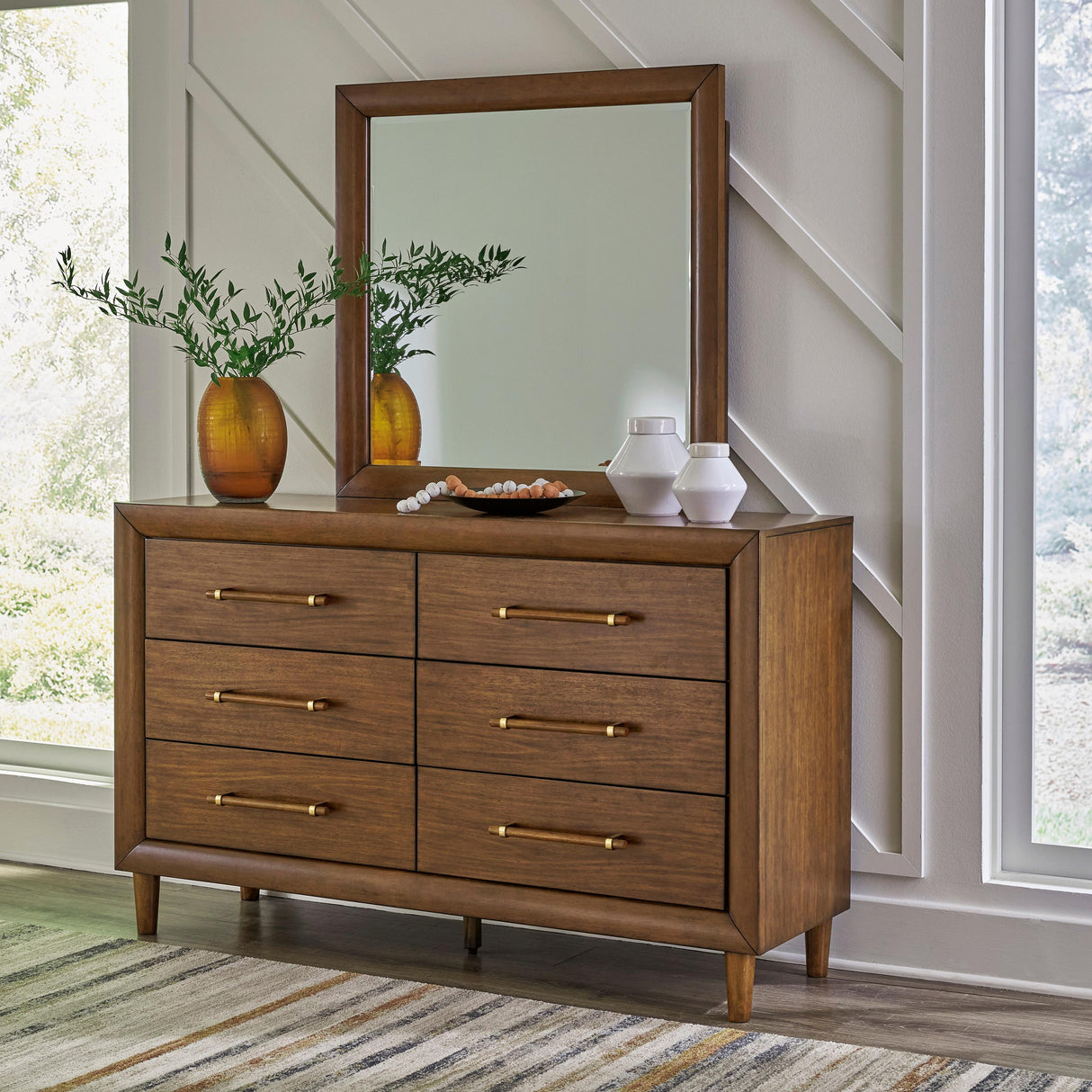  Signature Design by Ashley Lyncott B615B12 6 pc Queen Upholstered Panel Bedroom Set IMAGE 3