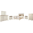  Signature Design by Ashley Willowton B267B56 8 pc Queen Sleigh Bedroom Set IMAGE 1