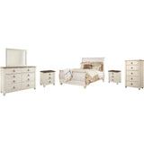  Signature Design by Ashley Willowton B267B56 8 pc Queen Sleigh Bedroom Set IMAGE 1