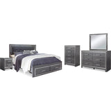  Signature Design by Ashley Lodanna B214B35 7 pc King Panel Storage Bedroom Set IMAGE 1