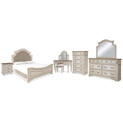  Signature Design by Ashley Realyn B743B58 10 pc King Upholstered Panel Bedroom Set IMAGE 1