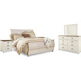  Signature Design by Ashley Willowton B267B46 7 pc King Sleigh Bedroom Set IMAGE 1