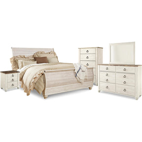  Signature Design by Ashley Willowton B267B61 7 pc King Sleigh Bedroom Set IMAGE 1