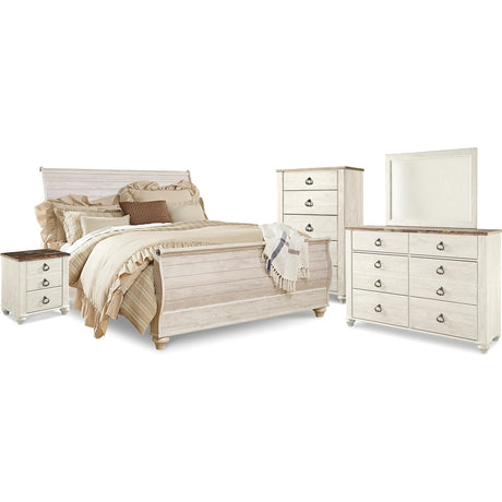  Signature Design by Ashley Willowton B267B61 7 pc King Sleigh Bedroom Set IMAGE 1