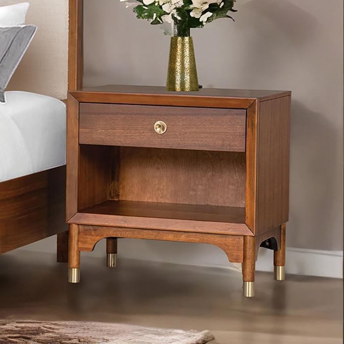  Furniture of America Hepburne FM74000WN-Q-5PC-CHE 7 pc Queen Panel Bedroom Set IMAGE 4