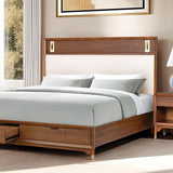  Furniture of America Hepburne FM74000WN-Q-ST-4PC 6 pc Queen Storage Bedroom Set IMAGE 2