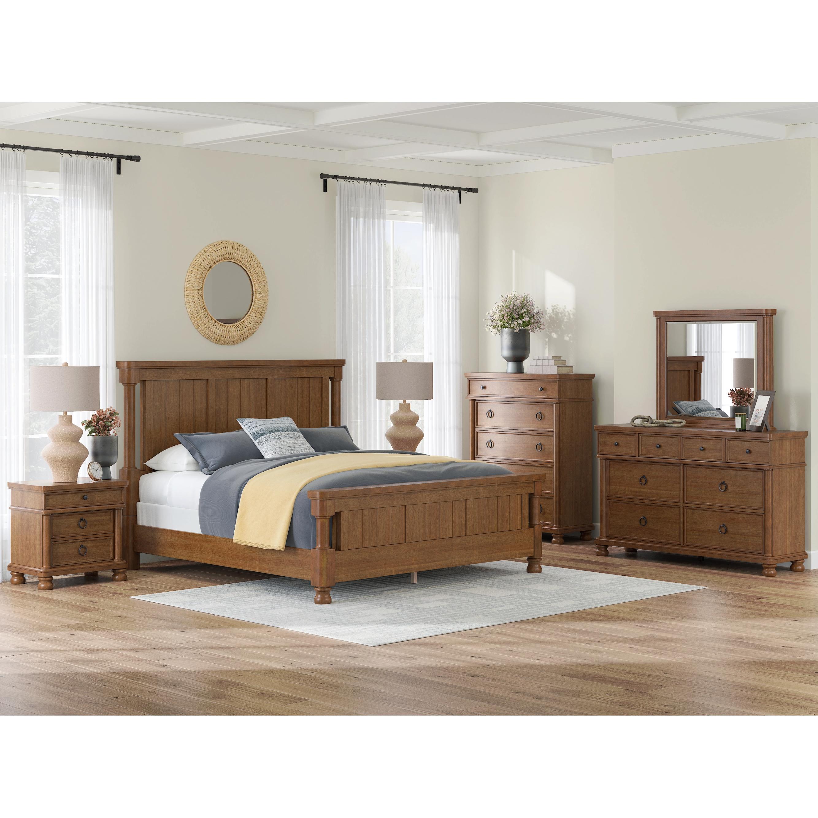 Signature Design by Ashley Rowlenstown 8 pc King Poster Bedroom Set