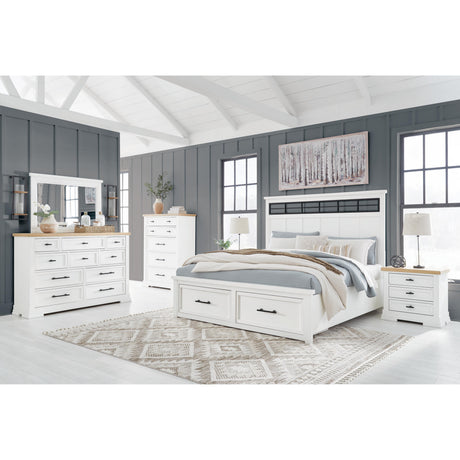  Benchcraft Ashbryn B844B8 6 pc Queen Panel Storage Bedroom Set IMAGE 1