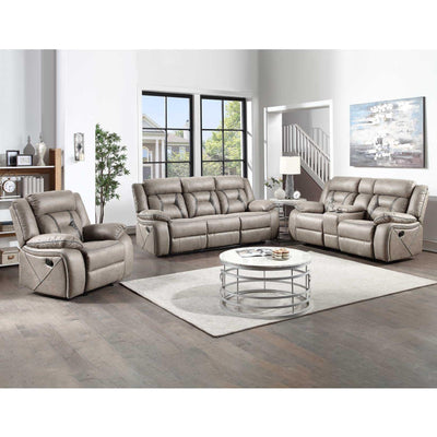  Steve Silver Furniture Tyson TY8503PC 3 pc Reclining Living Room Set - Grey IMAGE 1