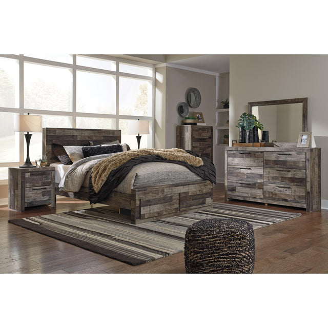  Benchcraft Derekson B200B84 6 pc Queen Panel Storage Bedroom Set IMAGE 1