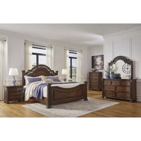  Signature Design by Ashley Lavinton B764B14 7 pc Queen Poster Bedroom Set IMAGE 1