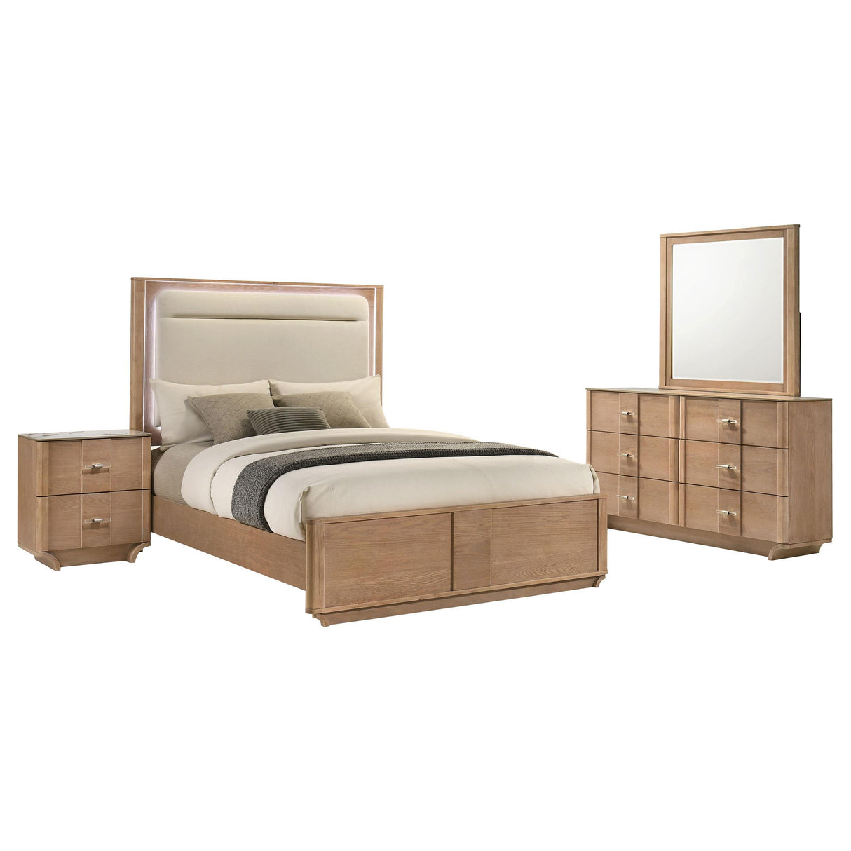  Coaster Furniture Leanne 223131KE-S4 6 pc King Panel Bedroom Set IMAGE 2