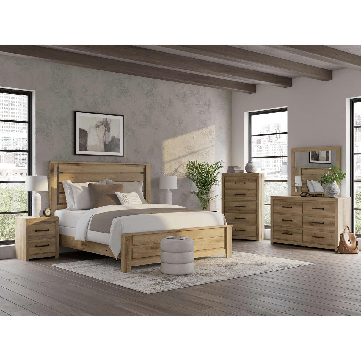 Benchcraft Brozmont B1045 8 pc Queen Panel Bedroom Set IMAGE 1