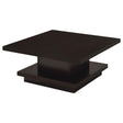  Coaster Furniture Reston 705168 Square Engineered Wood Coffee Table - Cappuccino IMAGE 1