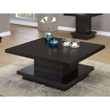  Coaster Furniture Reston 705168 Square Engineered Wood Coffee Table - Cappuccino IMAGE 4