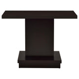  Coaster Furniture Reston 705169 Engineered Wood Pedestal Console Table - Cappuccino IMAGE 2