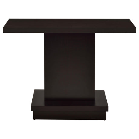  Coaster Furniture Reston 705169 Engineered Wood Pedestal Console Table - Cappuccino IMAGE 2