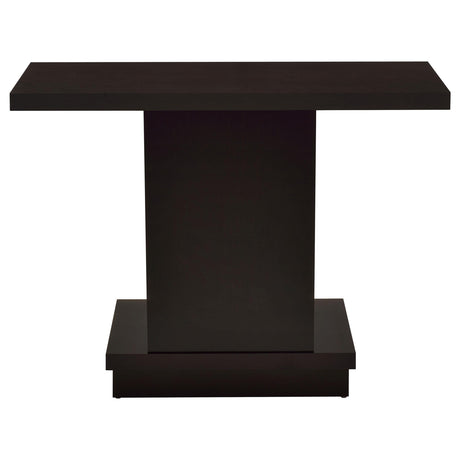  Coaster Furniture Reston 705169 Engineered Wood Pedestal Console Table - Cappuccino IMAGE 4