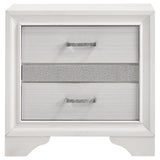  Coaster Furniture Miranda 205112 2-Drawer Nightstand - White IMAGE 2