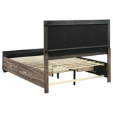  Coaster Furniture Kauffman 204190Q Wood Queen Storage Panel Bed - Washed Taupe IMAGE 7