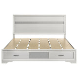  Coaster Furniture Miranda 205111KW 51-inch Wood California King Storage Panel Bed - White IMAGE 3