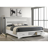  Coaster Furniture Miranda 205111KW 51-inch Wood California King Storage Panel Bed - White IMAGE 6