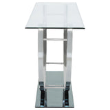  Coaster Furniture Danville 704989 U-shaped Glass Top Entryway Console Table - Chrome IMAGE 4
