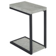  Coaster Furniture Beck 902933 Engineered Wood C-Shape Sofa Side Table - Cement IMAGE 1