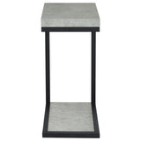  Coaster Furniture Beck 902933 Engineered Wood C-Shape Sofa Side Table - Cement IMAGE 2