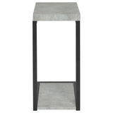  Coaster Furniture Beck 902933 Engineered Wood C-Shape Sofa Side Table - Cement IMAGE 4