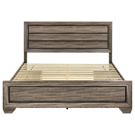  Coaster Furniture Kauffman 204190KE Wood Eastern King Storage Panel Bed - Washed Taupe IMAGE 5
