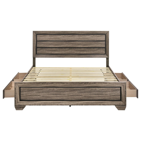  Coaster Furniture Kauffman 204190KE Wood Eastern King Storage Panel Bed - Washed Taupe IMAGE 6