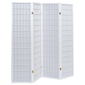  Coaster Furniture Roberto 902626 4-Panel Room Divider Folding Shoji Screen - White IMAGE 1