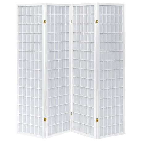  Coaster Furniture Roberto 902626 4-Panel Room Divider Folding Shoji Screen - White IMAGE 2