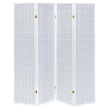  Coaster Furniture Roberto 902626 4-Panel Room Divider Folding Shoji Screen - White IMAGE 3